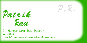 patrik rau business card